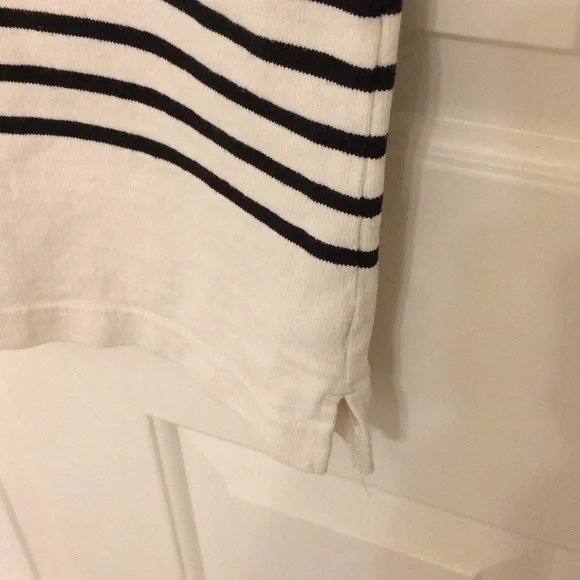 Anthropologie Allihop cream dress with navy stripes size Small - Picture 5 of 7